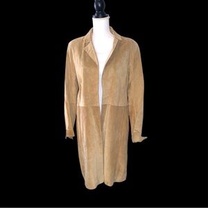 Jessica Holbrook 100% Leather Vintage Y2K Tan Jacket Coat Women’s Medium